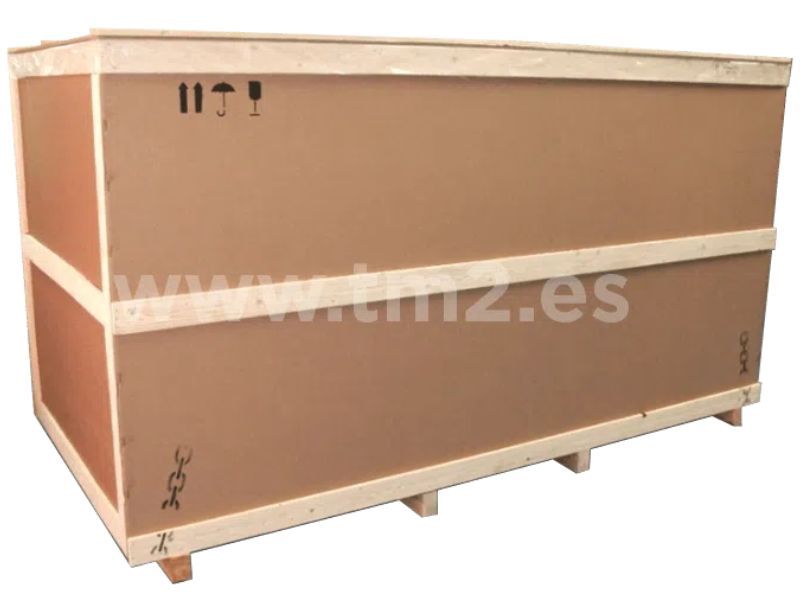 caja mixta de cartón reforzada con madera
