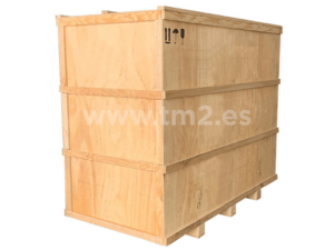 embalaje de madera diseñado para el transporte marítimo de mercancías